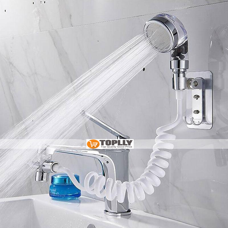 Bathroom Wash Face Basin Water Tap External Shower Head Toilet Hold Filter Flexible Hair Washing Faucet Rinser Extension Set 2025 - CAD $12.99 –P4