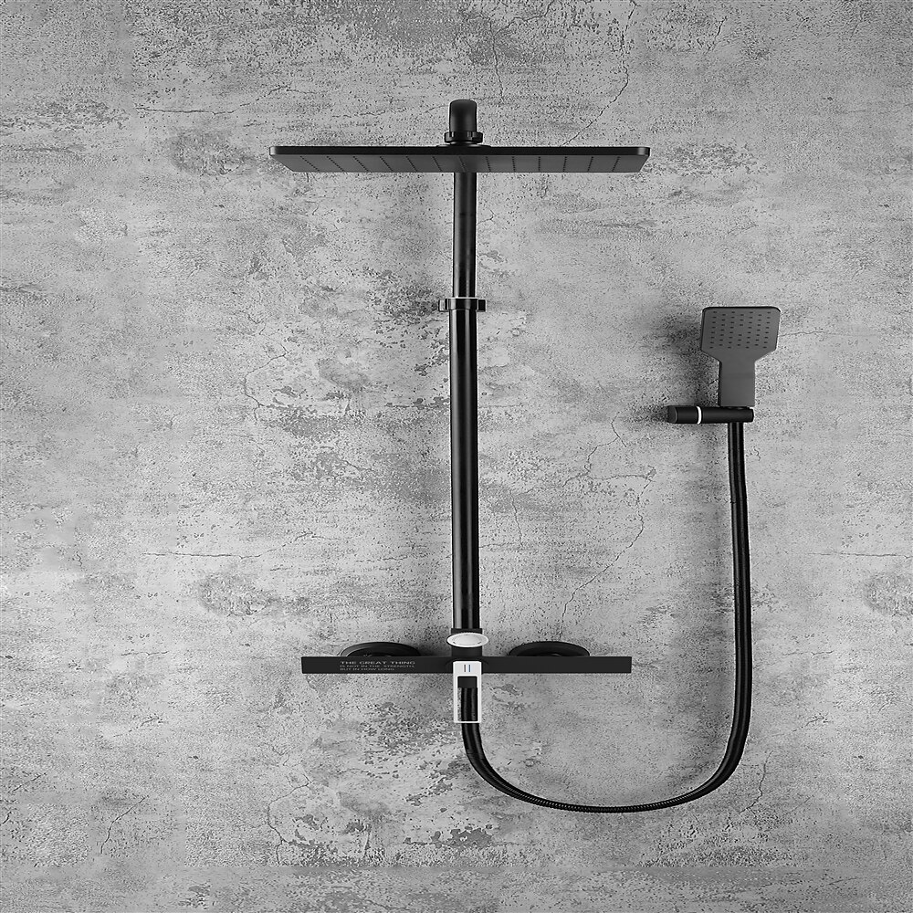 Shower FaucetShower System Set - Handshower Included Contemporary Chrome / Electroplated / Painted Finishes Mount Outside Ceramic Valve Bath Shower Mixer Taps 2025 - CAD $366.99 –P7