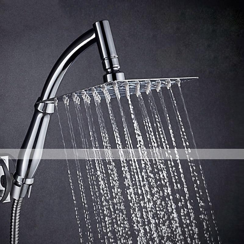8 Inch Rotate 360 Degree Bathroom Rainfall Shower Head ABS Chrome Water Saving Shower Extension Arm Hand Held Shower Head 2025 - CAD $27.99 –P2