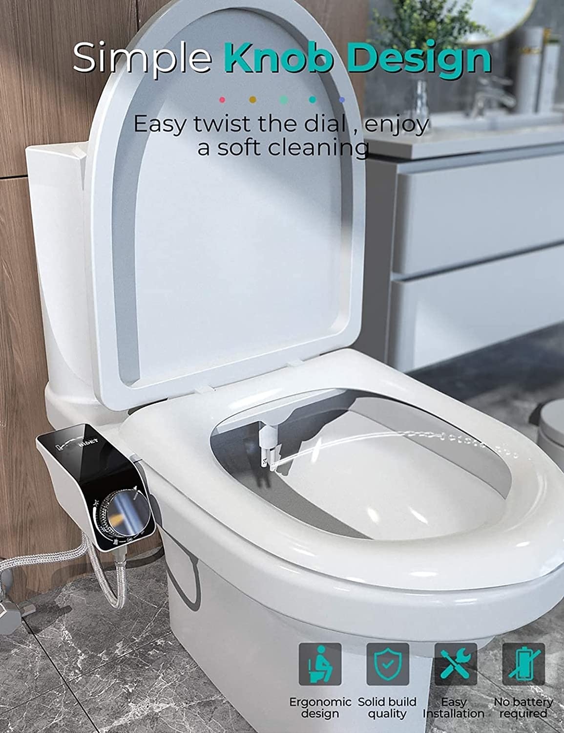 Bidet Attachment for Toilet - Self Cleaning Dual Nozzle Non-Electric Bidet Warm Fresh Water Bidet Sprayer With Pressure Controls 2025 - CAD $47.99 –P3