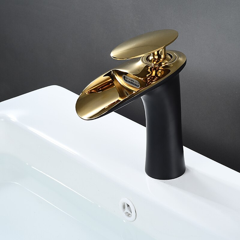 Bathroom Sink Faucet - Waterfall Electroplated / Painted Finishes Centerset Single Handle One HoleBath Taps 2025 - CAD $103.99 –P9