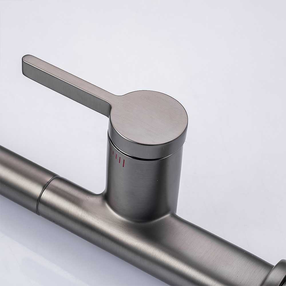 Kitchen Faucet with Pull-out SpraySingle Handle One Hole Brass High Arc 2-modes 360°Rotatable Modern Contemporary Kitchen Taps 2025 - CAD $207.99 –P17