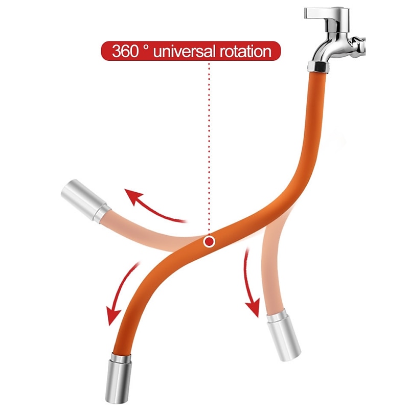 Faucet Extension Tube 45cm Universal Flexible Hose Shapeable Water Pipe Multipurpose Connector Faucet for Kitchen Sink Bathroom Garden 2025 - CAD $11.99 –P6