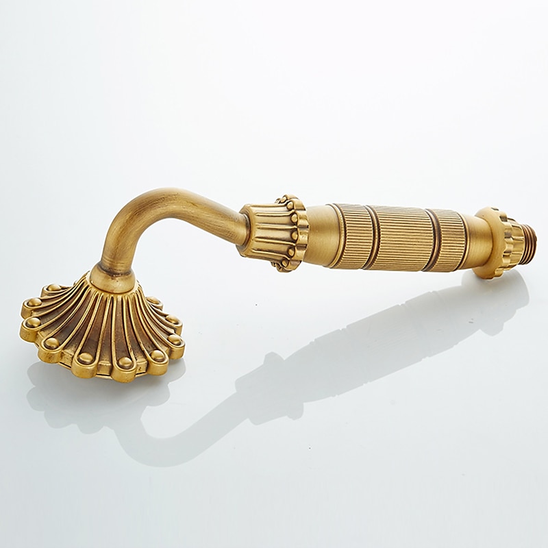 Shower FaucetRainfall Shower System Body Jet Massage Set - Handshower Included pullout Rainfall Shower Antique Vintage Style Antique Brass Mount Inside Brass Valve Bath Shower Mixer Taps 2025 - CAD $558.99 –P14