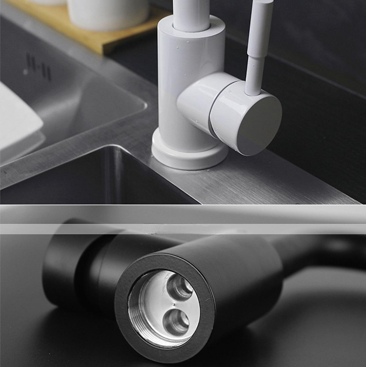Bathroom Sink Faucet,Single Handle Black Nickel/White Dainted/Brushed Nickel One Hole Standard Spout Stainless Steel Bathroom Sink Faucet with Hot and Cold Water 2025 - CAD $63.99 –P12