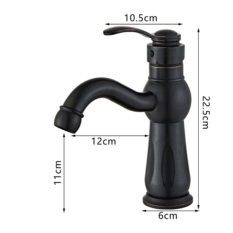 Bathroom Sink Faucet,Brass Contemporary Style Single Handle One Hole Bath Tap with Hot and Cold Switch 2025 - CAD $111.99 –P8