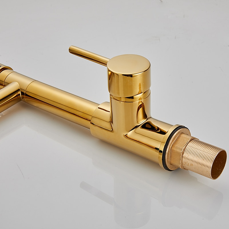 Kitchen Sink Mixer Faucet Pull Down Sprayer Single Lever Pull Out Taps 360 ° Swivel Cold Hot Water Brass Tap Golded Chrome Black 2025 - CAD $143.99 –P3