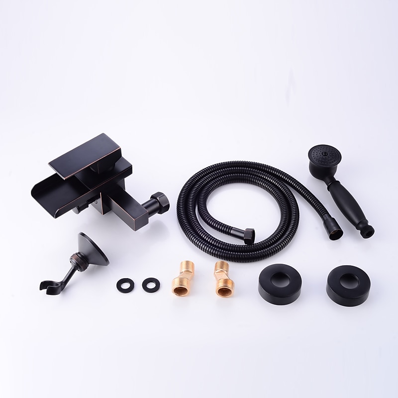 Bathtub Faucet - Modern Contemporary Electroplated Wall Installation Ceramic Valve Bath Shower Mixer Taps 2025 - CAD $207.99 –P5