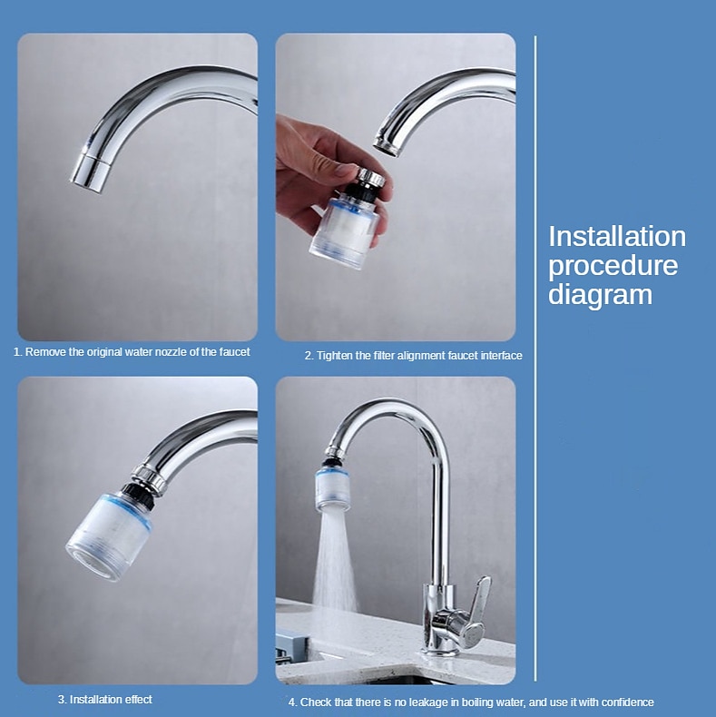 Multifunctional Anti-splash Head Pressurized Filter Water Saver Pp Cotton Filter Faucet To Effectively Filter Sediment Faucet 2025 - CAD $6.99 –P2