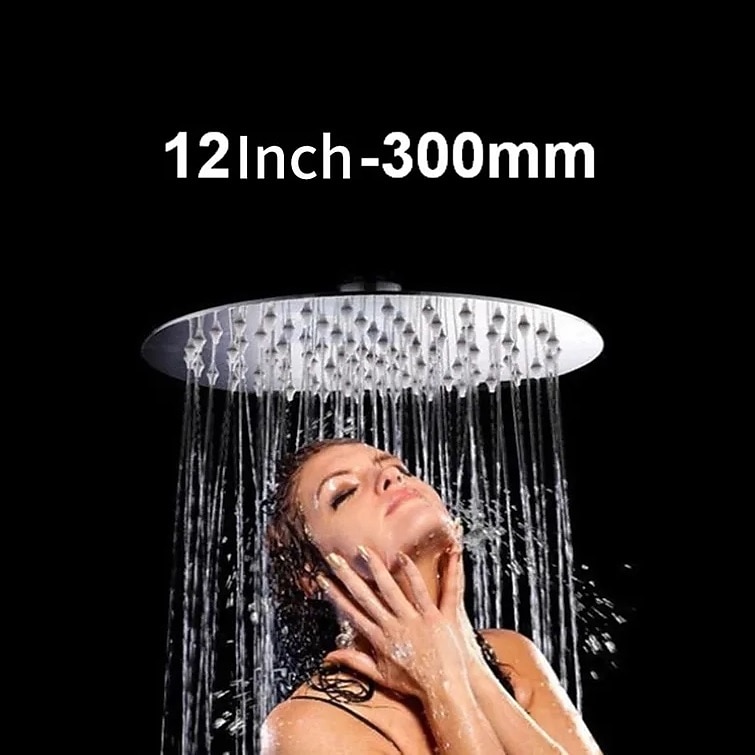 Shower Head 12/10/8/6 Inch Stainless Steel Ultra-thin Round Waterfall Shower Heads Rainfall Shower Head Rain Bathroom Accessories 2025 - CAD $6.99 –P1