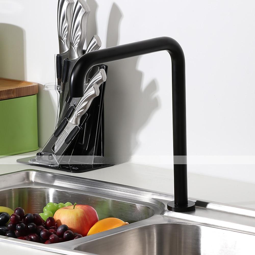Single Handle Kitchen FaucetBlack 2 Hole Widespread Painted Finishes Brass Kitchen Sink Faucet with Hot and Cold Water 2025 - CAD $135.99 –P2