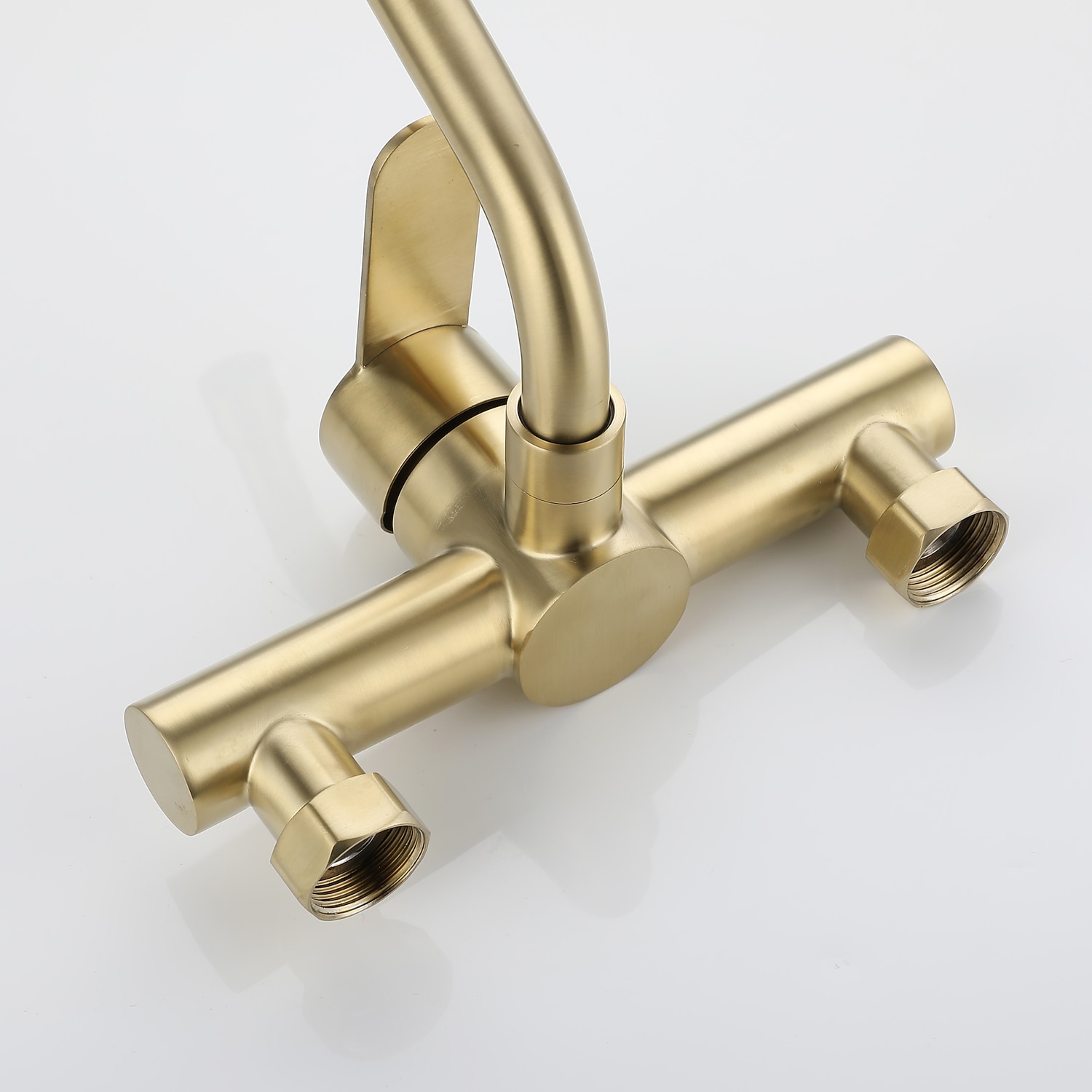 Kitchen faucet - Single Handle Two Holes Brushed Gold Pot Filler Wall Mounted Contemporary Kitchen Taps 2025 - CAD $95.99 –P4