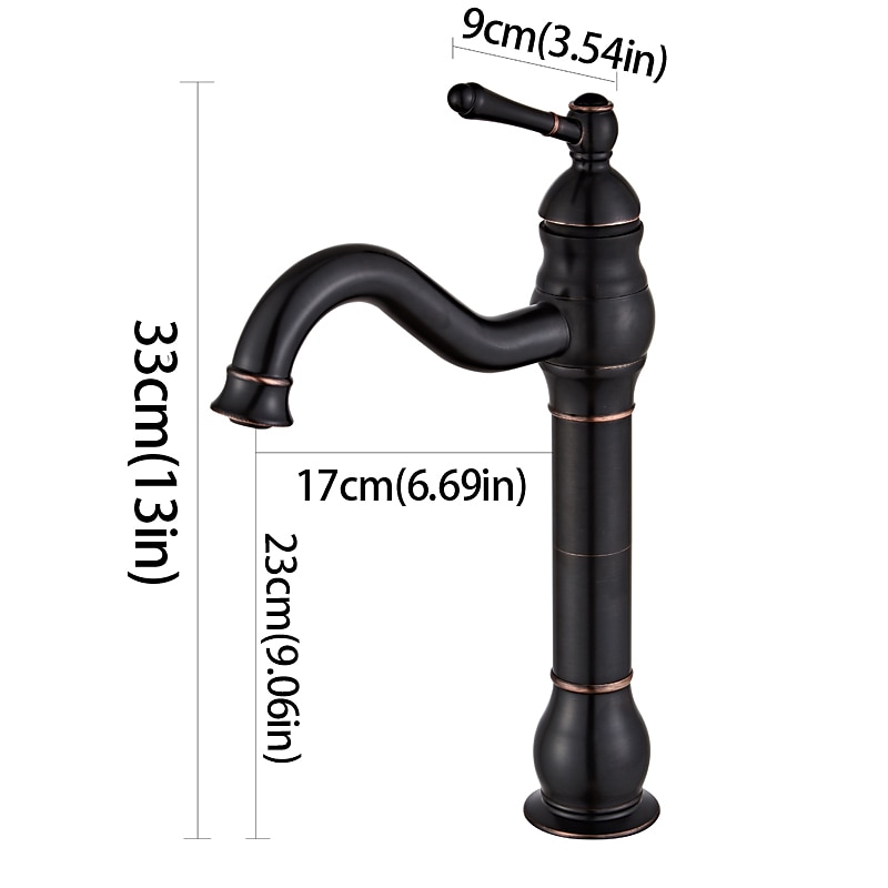 Bathroom Sink Mixer Faucet Deck Mounted, 360 Swivel Washroom Basin Taps Single Handle Rose One Hole Electroplated Faucet with Hot and Cold Water Gold/Black/Brushed Gold/Brass/Rustic Nickel 2025 - CAD $95.99 –P4