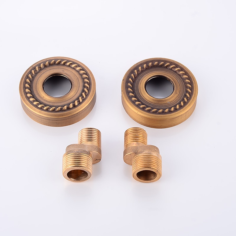 Shower Faucet / Body Jet Massage Set - Handshower Included pullout Rainfall Shower Antique / Vintage Style Antique Brass Mount Inside Brass Valve Bath Shower Mixer Taps 2025 - CAD $79.99 –P3