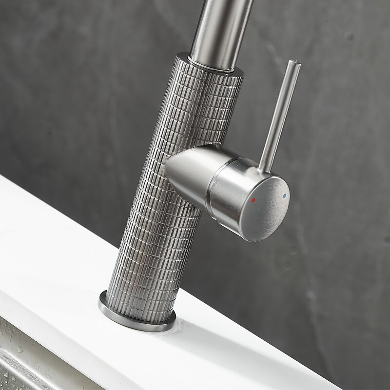 Kitchen Faucet Pull Out Sink Mixer Vessel Tap with 3 Mode Spout 360 Degree Rotate Single Handle with Cold and Hot Hose 2025 - CAD $118.37 –P16