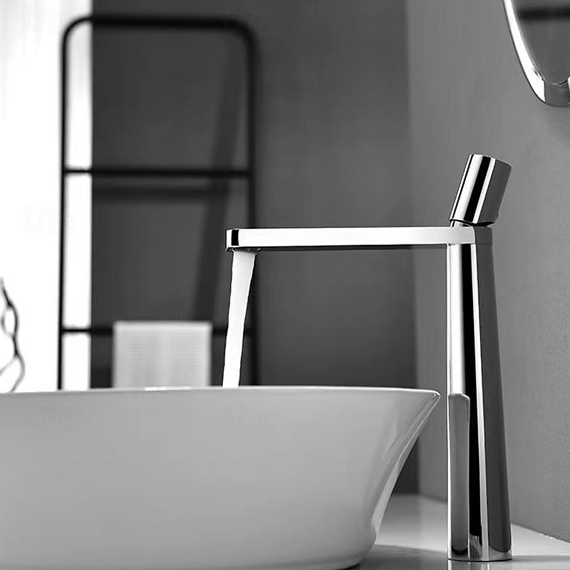 Bathroom Sink Faucet - Classic Electroplated Mount Outside Single Handle One HoleBath Taps 2025 - CAD $113.59 –P6