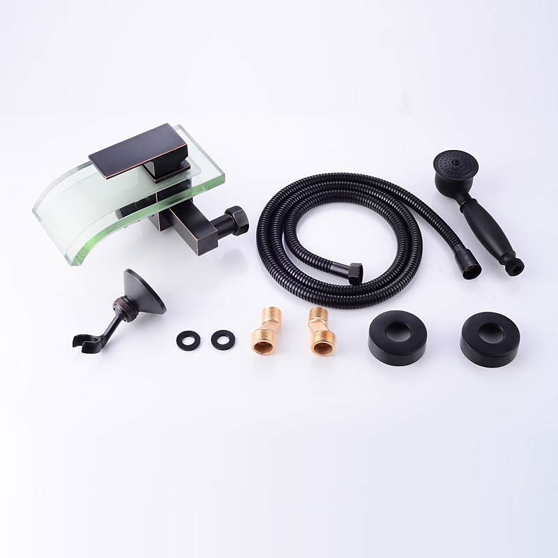 Bathtub Faucet - Modern Contemporary Electroplated Wall Installation Ceramic Valve Bath Shower Mixer Taps 2025 - CAD $207.99 –P6