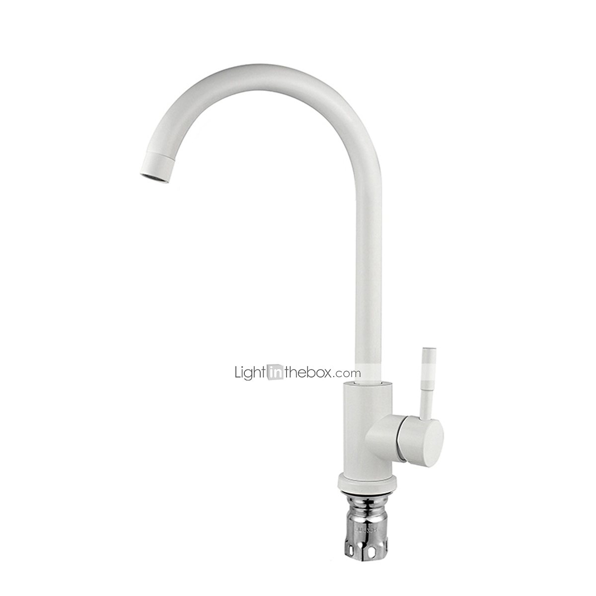 Stainless Steel Kitchen FaucetNickel Brushed Free Standing Single Handle One Hole Standard Spout High Arc 360° Rotatable Bathroom Sink Faucet with Hot and Cold Water Switch 2025 - CAD $52.99 –P6