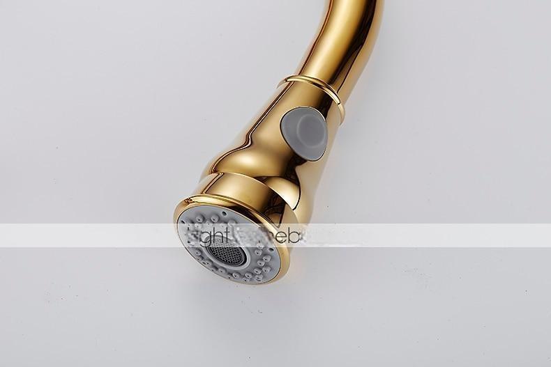 Kitchen Faucet Contemporary Retro Style Ti-PVD Pull-out/Pull-down Vessel/Brass/Single Handle One Hole 2025 - CAD $191.99 –P10