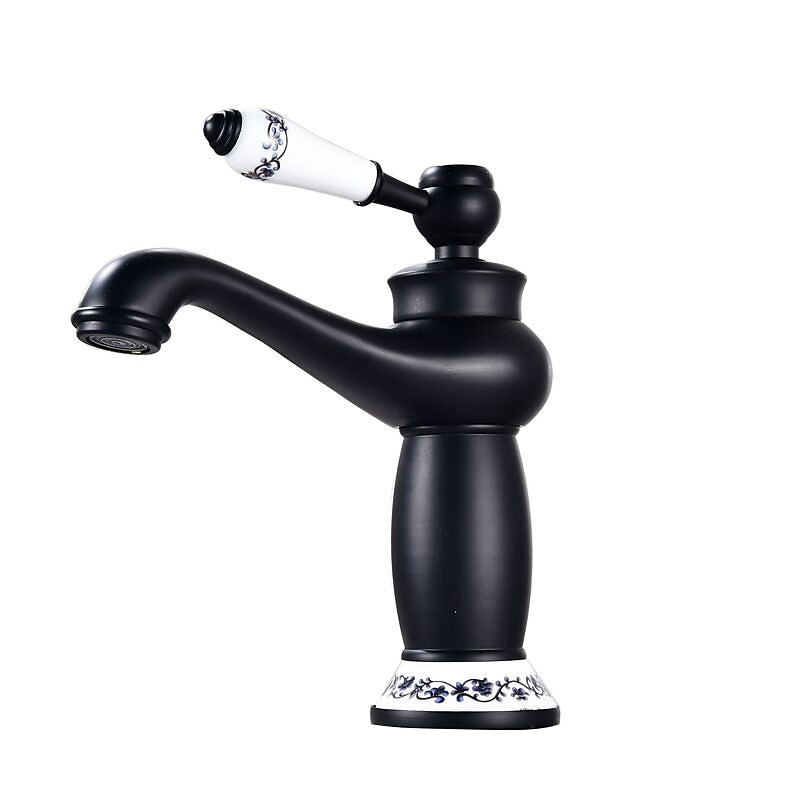 Brass Bathroom Sink Faucet,Ti-PVD Finish Single Handle One Hole Bath Taps with Hot and Cold Switch and Ceramic Valve 2025 - CAD $84.99 –P7