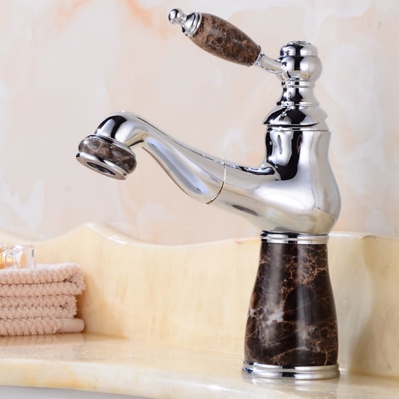 Bathroom Faucet Sink  Mixer Basin Taps Short/Tall, Single Ceramic Handle Vessel Taps with Cold and Hot Hose  for Washroom Bath 2025 - CAD $95.99 –P3