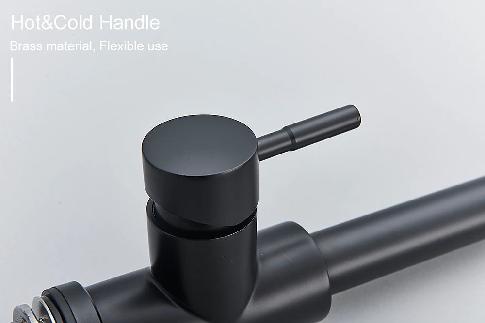 Kitchen Sink Mixer Faucet with Pull Out Sprayer Stainless Steel Rotatable Vessel Tap Rainfall/Waterfall Mode Spray Faucet Black&Silver Kitchen Faucet Tap with Soap Dispenser 2025 - CAD $111.99 –P7