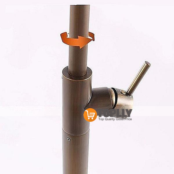 Antique Brass Bathtub Faucet Freestanding 360 Swivel Spout Floor Mount Bath Tub Shower Filler Mixer Taps Vintage Free Standing Clawfoot Tub with Hot and Cold Water Hose 2025 - CAD $239.99 –P1