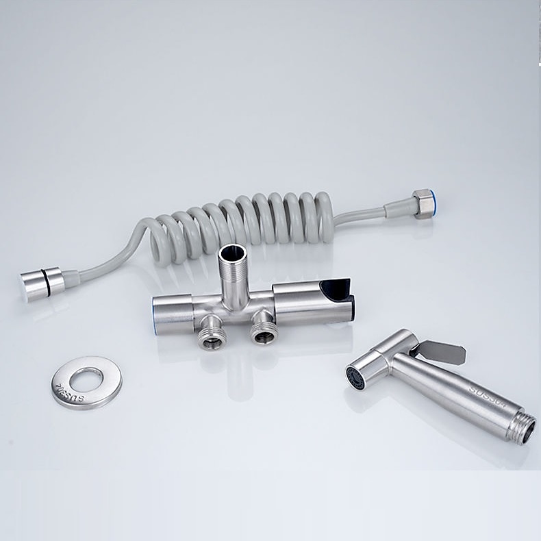 Handheld Toilet Bidet Sprayer Kit Wall-mount 304 Stainless Steel Toilet Bidet Showerhead with Hose Bathroom Cleaning Set 2025 - CAD $39.99 –P5