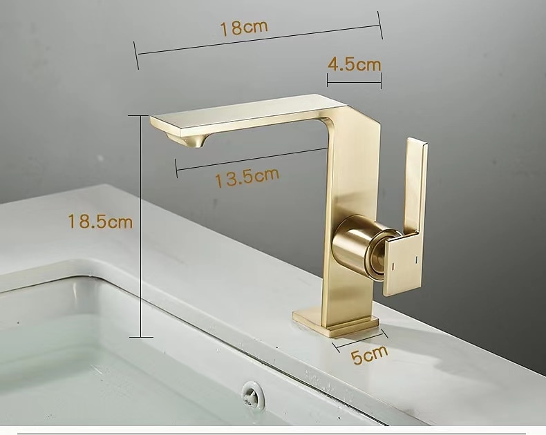 Waterfall Bathroom Sink Mixer Faucet Brass, Single Handle Washroom Basin Taps One Hole Faucets with Hot and Cold Hose, Waterfall Spout Brass Bathroom Tap Chrome Black Gold Grey 2025 - CAD $111.99 –P19