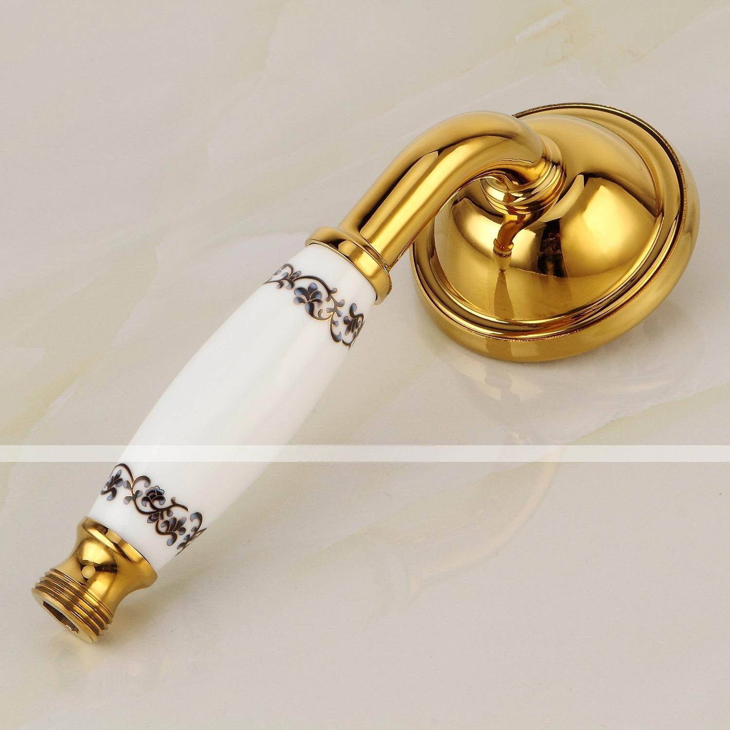 Bathtub Faucet Mixer Tap Telephone Style Luxury Golden Polish With Sprayer Hand Shower Rotate Spout tub Hot and Cold Water 2025 - CAD $239.99 –P13