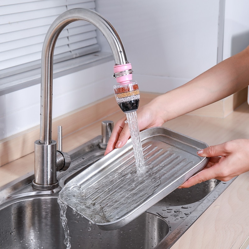 Six-Layer Adjustable Faucet Filter Water Purifier Household Bathroom Kitchen Tap Water Filter Splash-Proof Water Faucet Shower 2025 - CAD $6.99 –P10