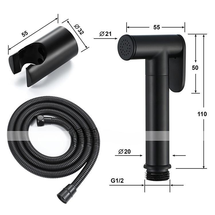 Brass Single Hole Bidet Painted Finishes Black Toilet Handheld Bidet Sprayer Self-Cleaning Contemporary Clean Spray Gun 2025 - CAD $52.99 –P7
