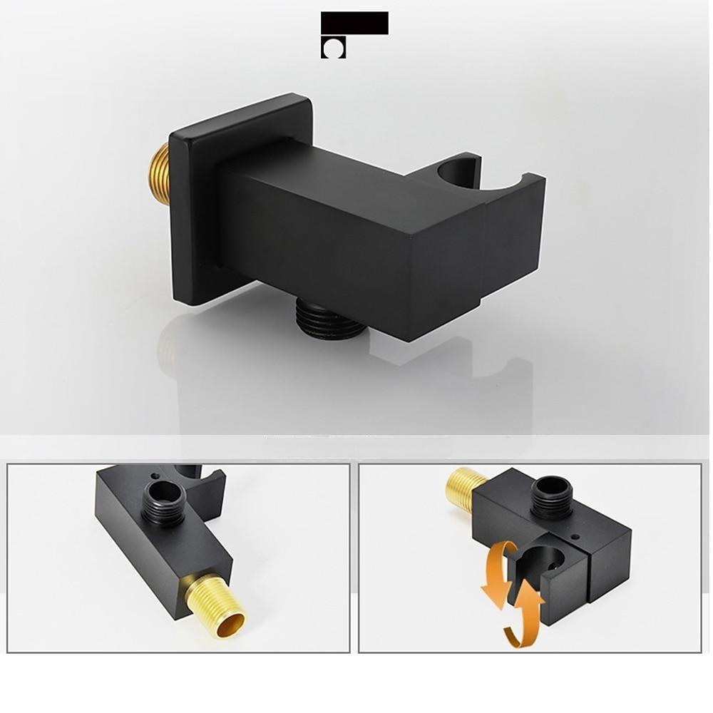 Concealed Shower Faucet Combo Set Black 8"/10"/12"Ultra Thin Top Head Shower System Mixer Rough In Valve Rainfall High Pressure Head with Handheld Wall Monted Tub and Shower Trim Kit Bathroom Bath 2025 - CAD $366.99 –P7