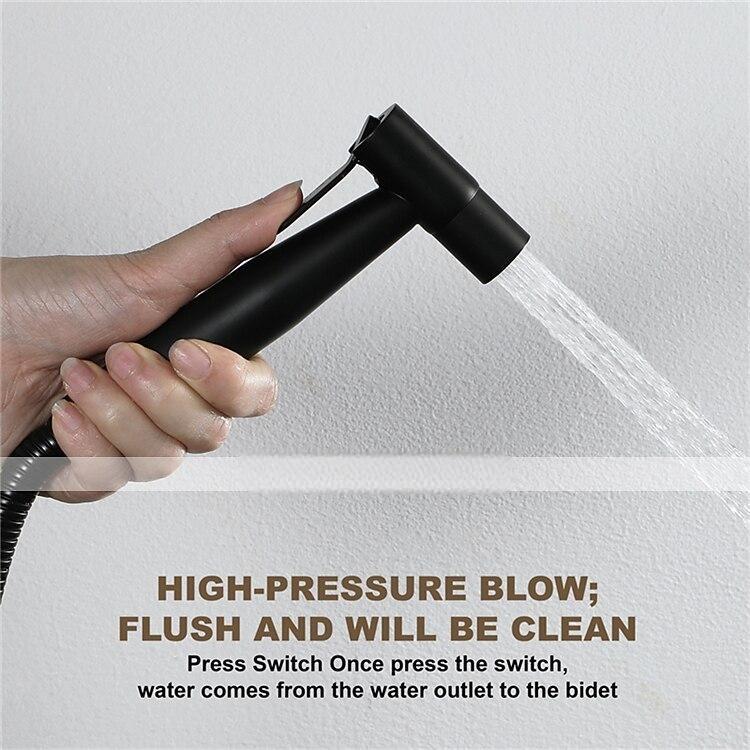 Single Hole Bidet Black Toilet Handheld High Pressure Cleaning Spray Gun 2025 - CAD $36.99 –P2