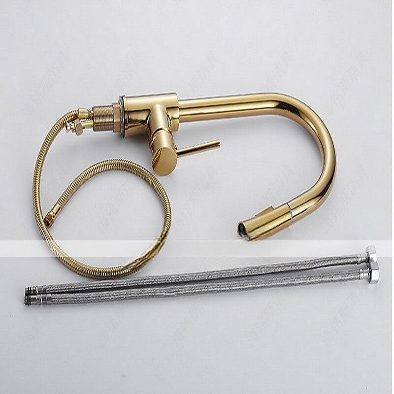 Kitchen Faucet - Single Handle One Hole Electroplated Pull-Out / ­Pull-Down / Tall / ­High Arc Free Standing Ordinary Kitchen Taps 2025 - CAD $127.99 –P6