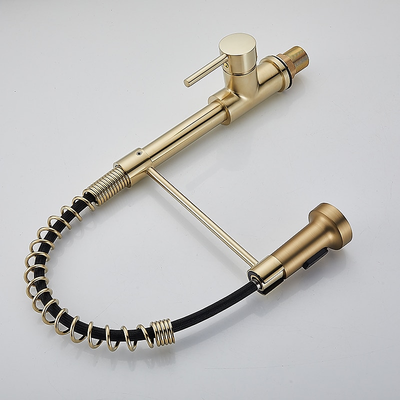 Kitchen Faucet Pull Donw High Arc Spout 360 Swivel Single Handle Sink Mixer Taps Kitchen Vessel Tap with Hot and Cold Water Hose 2025 - CAD $103.99 –P3