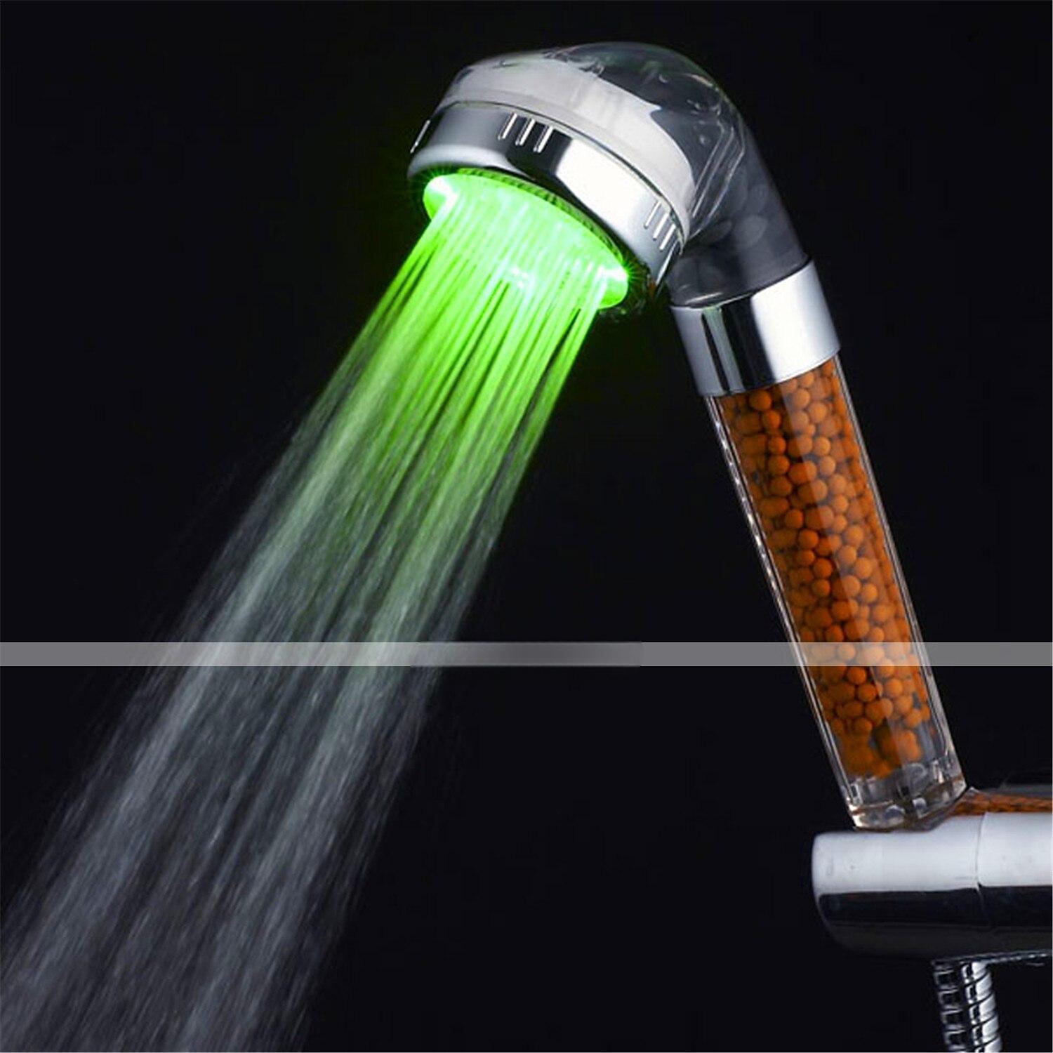 Contemporary LED Hand ShowerWall Mounted Electroplated Feature Color Gradient Shower Temperature Control Jet+Rainfall Shower 2025 - CAD $11.99 –P5