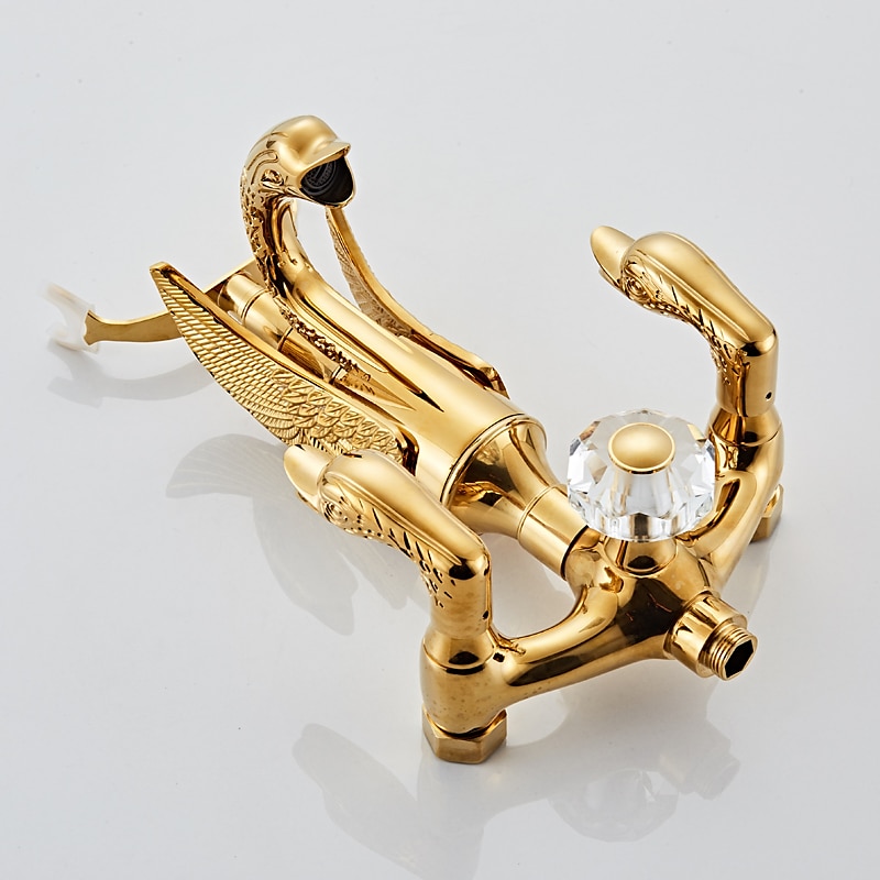 Bathtub Faucet - Retro Vintage Electroplated Wall Installation Brass Valve Bath Shower Mixer Taps 2025 - CAD $287.99 –P1