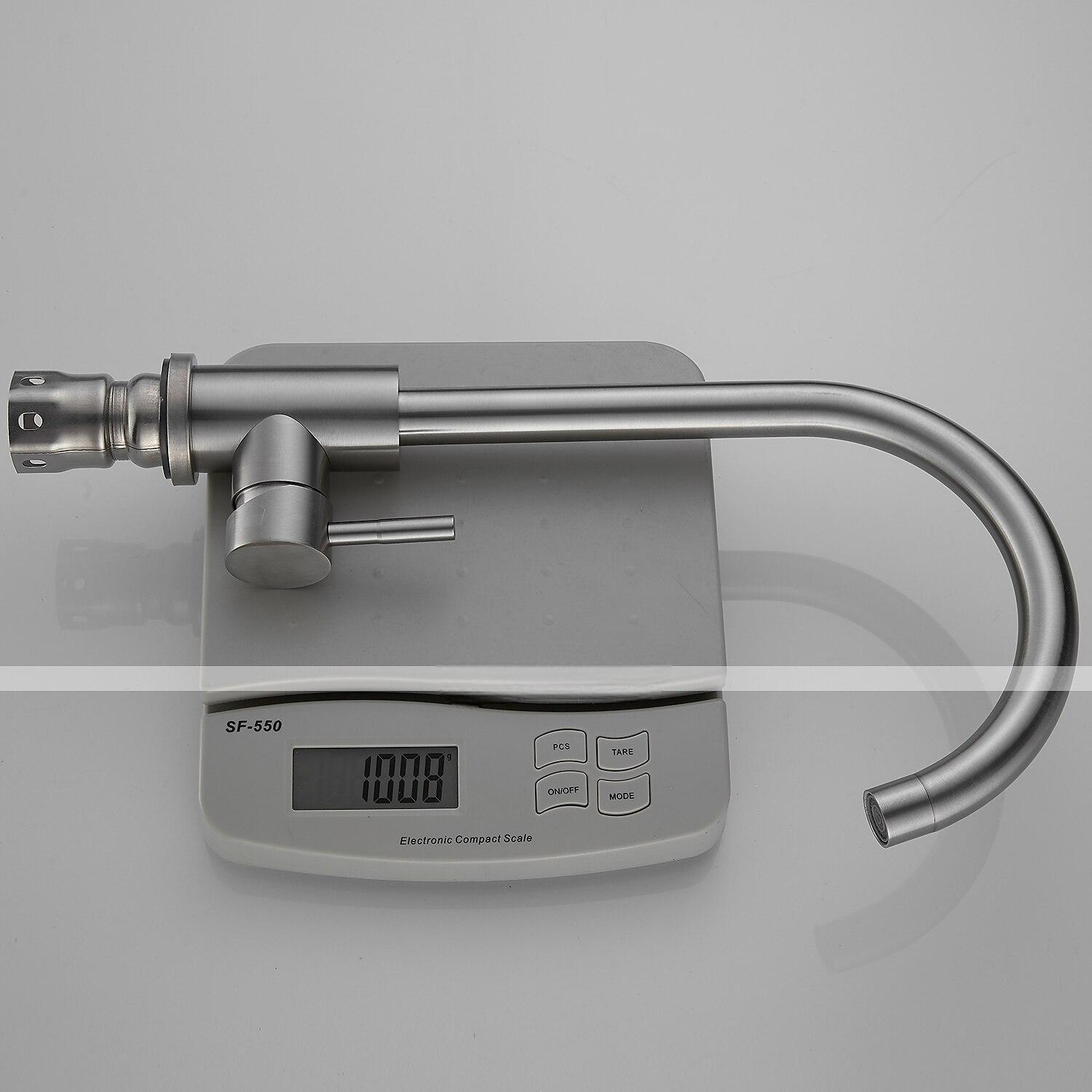 Stainless Steel Deck Mounted Kitchen Faucet Nickel Brushed Multi-function Rotatable Kitchen Faucet with Hot and Cold Switch 2025 - CAD $52.99 –P7