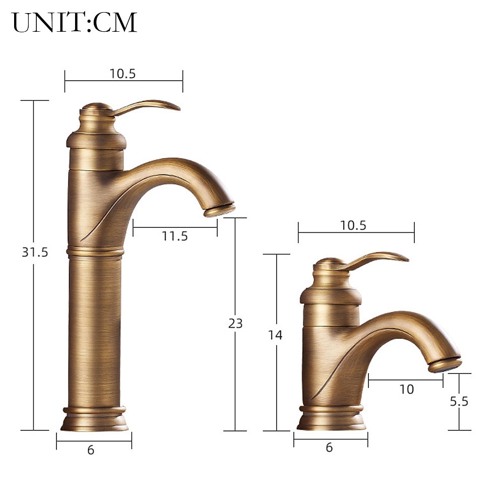 Single Handle Bathroom Faucet,Brass One Hole Waterfall/Centerset, Brass Traditional Bathroom Sink Faucet Contain with Cold and Hot Water 2025 - CAD $79.99 –P3