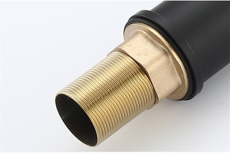 Bathroom Vessel Faucet Tall 11 inch, Sink Mixer Basin Taps Deck Mounted, Monobloc Round Single Handle Cermaic Valve Brass Taps Black Gold Chrome 2025 - CAD $87.99 –P9