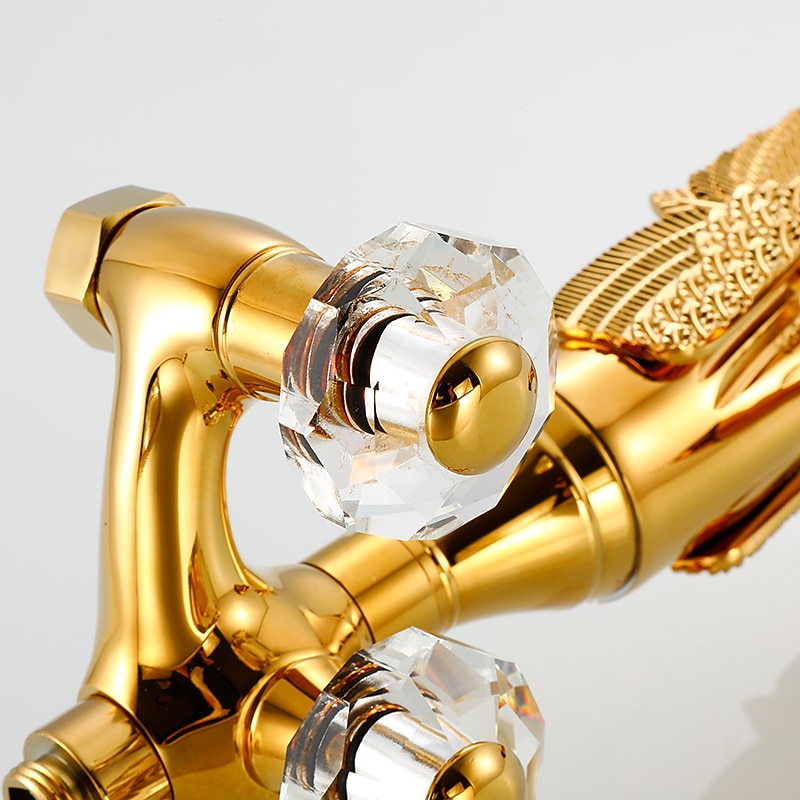 Bathtub Faucet - Contemporary Antique Brass Wall Installation Brass Valve Bath Shower Mixer Taps 2025 - CAD $398.99 –P9