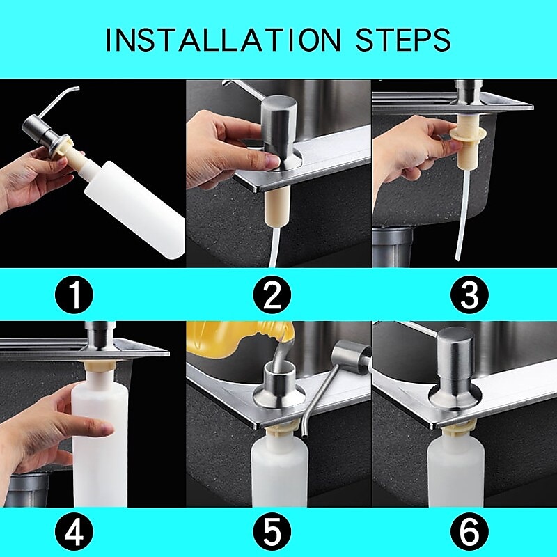 Kitchen Faucet with Pullout Spray and Soap Dispenser Sets Single Handle Two Holes Pull Out/Rotatable/Multifunction Standard Spout Brass Tall-High Arc Deck Mounted Kitchen Faucet 2025 - CAD $159.99 –P4