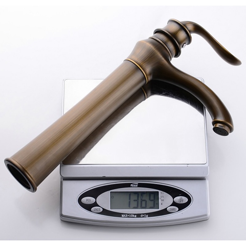 Bathroom Sink Faucet - Classic Antique Brass Free Standing Single Handle One HoleBath Taps 2025 - CAD $159.99 –P12
