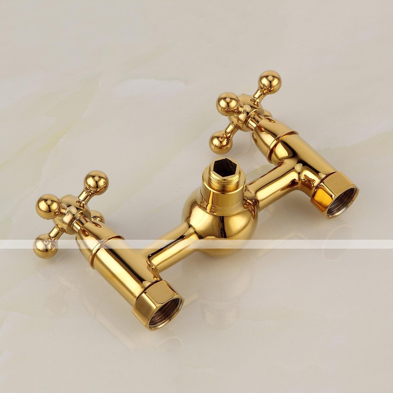 Shower Faucet Set Handshower Included Vintage Style/Country Brass/Electroplated Mount Outside Ceramic Valve Bath Shower 2025 - CAD $143.99 –P3