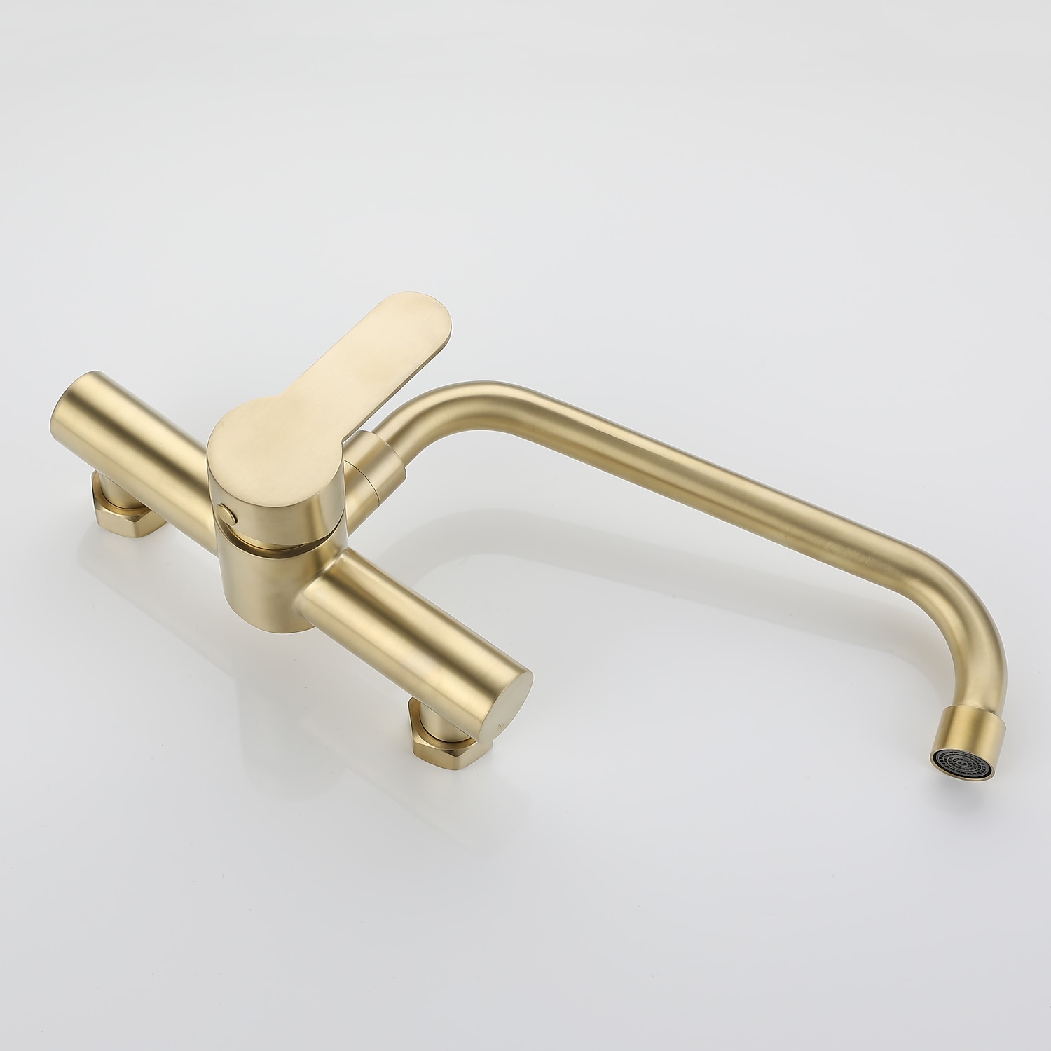 Kitchen faucet - Single Handle Two Holes Brushed Gold Pot Filler Wall Mounted Contemporary Kitchen Taps 2025 - CAD $95.99 –P8