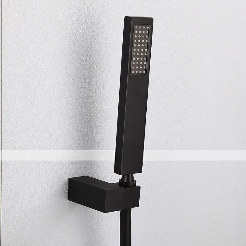 Waterfall Bathtub Faucet Wall Mounted Widespread Bathroom Shower Mixer Faucet Bath Roman Tub Filler Mixer Tap Brass 3 Hole Sprayer with Cold Hot Water Hose 2025 - CAD $303.99 –P15