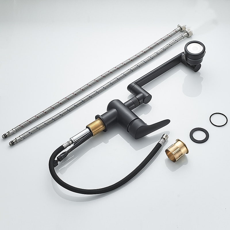 Bathroom Sink Faucet,Brass 360 Degree Rotating Liftable 3-Type Outlet Multi-Function Single Handle One Hole Bath Taps(Matte Black/Chrome) 2025 - CAD $111.99 –P14