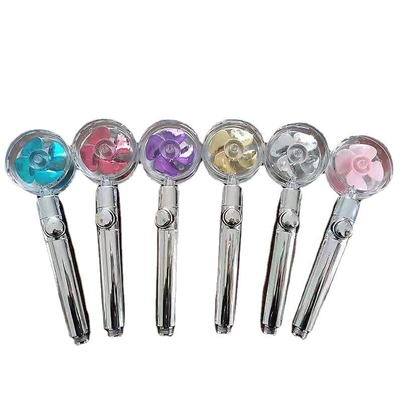 Shower Head Water Saving Flow 360 Degrees Rotating With Small Fan ABS Rain High-Pressure Spray Nozzle Bathroom Accessories 2025 - CAD $4.99 –P7