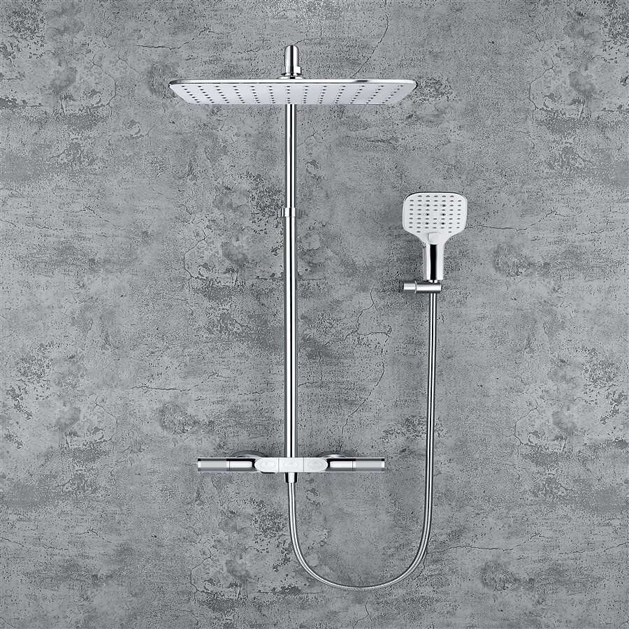 Shower FaucetShower System Set - Handshower Included Contemporary Chrome / Electroplated Mount Outside Ceramic Valve Bath Shower Mixer Taps 2025 - CAD $498.13 –P3